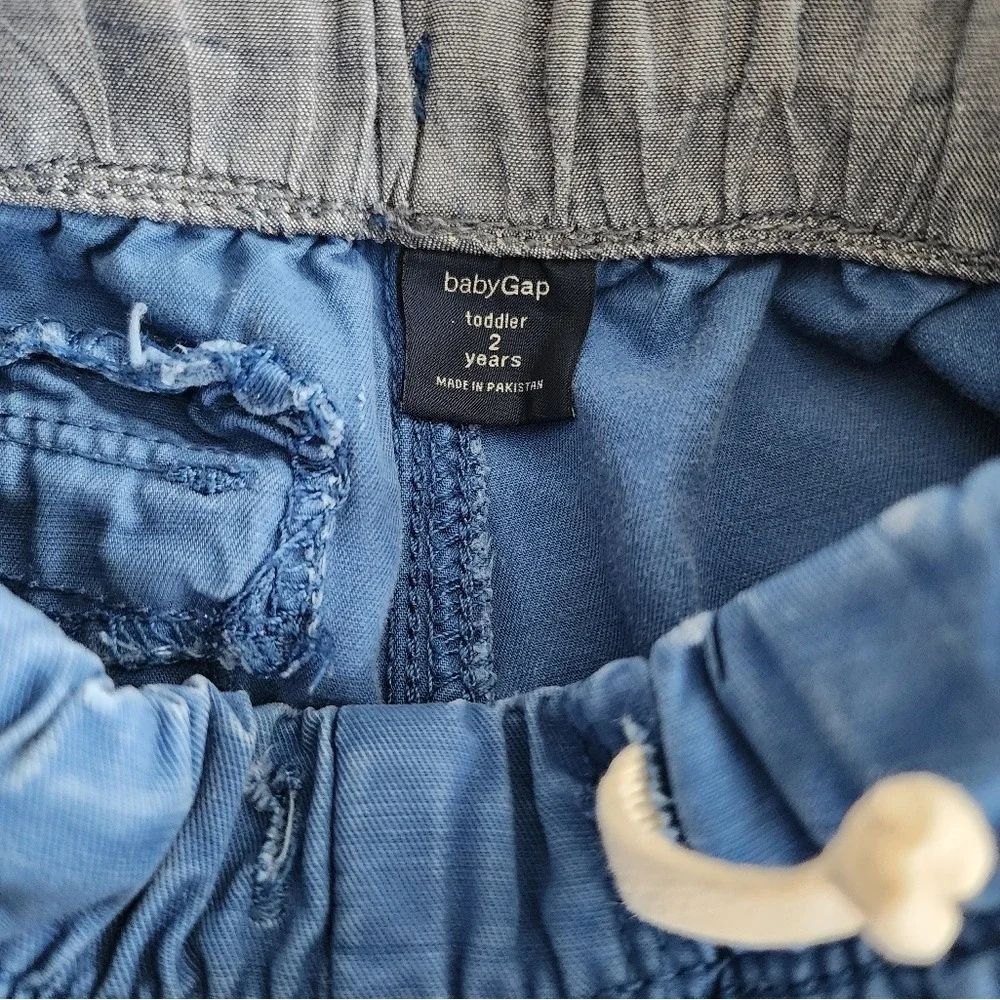 Kid's 2T Blue Shorts Elastic Waist Casual Summer‎ Cargo Playclothes Classic